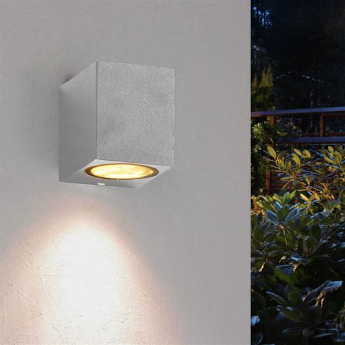 Applique Murale Argent LED Rectangulaire IP44 pour Ampoule GU10 - SILAMP