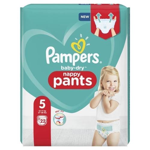 Pampers Baby-dry Pants Couches-culottes Taille 5, 22 Culottes