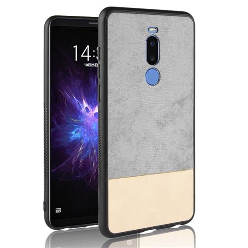 Etui en PU Hybride revêtu d'une couche d'épissure bicolore gris pour votre Meizu Note8