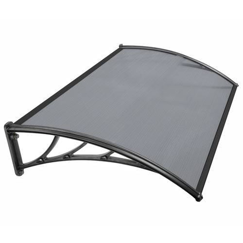 Auvent de porte 80x120 cm marquise d'accueil teintée
