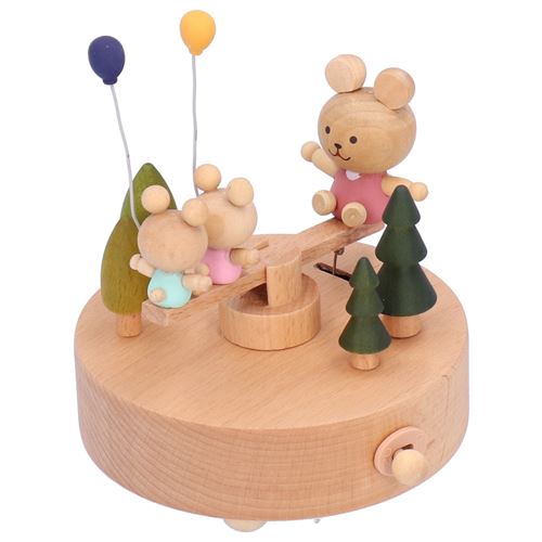Boîte à Musique Balançoire en Bois 11 x 11 x 11,5 cm