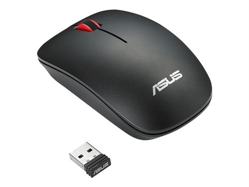 Asus Souris sans fil Ambidextre WT300 noire et rouge