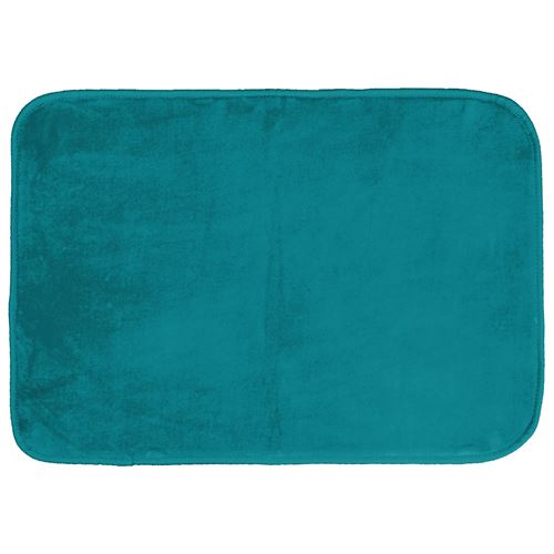 Tapis rectangle 120 x 170 cm velours uni louna Bleu lagon