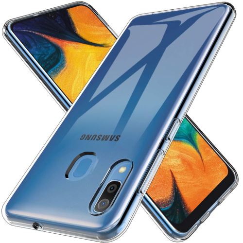 Samsung Galaxy A30 Housse Etui Housse Coque de protection Silicone [Transparent]