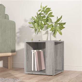 vidaXL Bijzettafel 33x33x34,5 cm bewerkt hout grijs sonoma eikenkleur816021 - 1