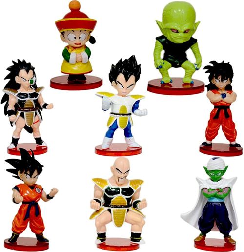8pcs petite figurine Dragon Ball en PVC ensemble jouets Goku pour enfant décoration gâteau d'anniversaire 5-7CM