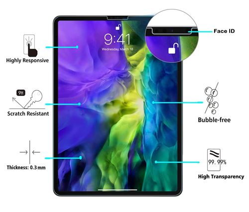 Protection d'écran pour tablette Phonillico Verre Trempé pour iPad