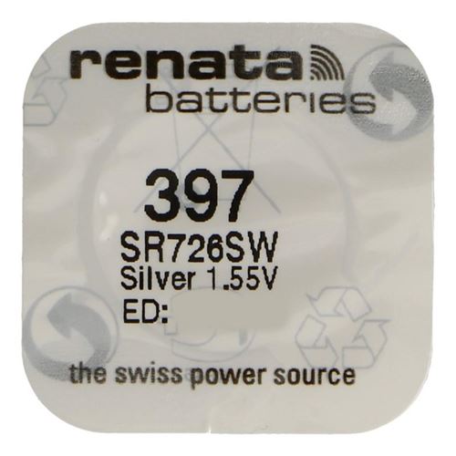 RENATA Pile bouton Silver Oxyde 397 / SR726SW 0% mercure
