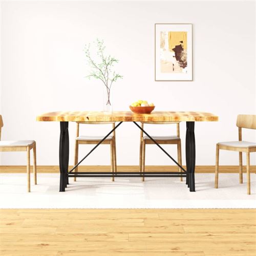 vidaXL Table de salle à manger Bois de manguier brut 180 cm
