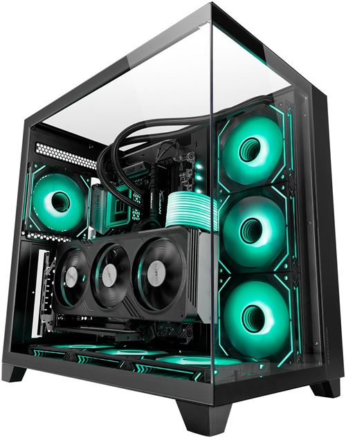 Non Communiqué Noir Mars Gaming Modèle Du Produit : Boitier Moyen Tour Atx Mc-3C Rgb Avec Panneaux Vitrés (Noir)