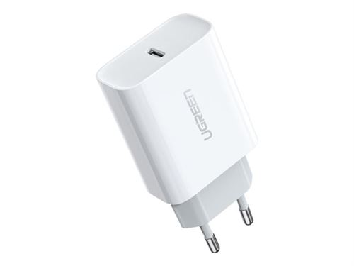 Ugreen - Adaptateur secteur - 18 Watt - PD 3.0, QC 4.0 (USB-C) - blanc - Europe