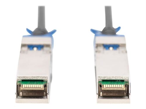 DIGITUS - Câble d'attache directe 25GBase - SFP28 (M) pour SFP28 (M) - 2 m - bi-axial blindé - SFF-8432 - passif