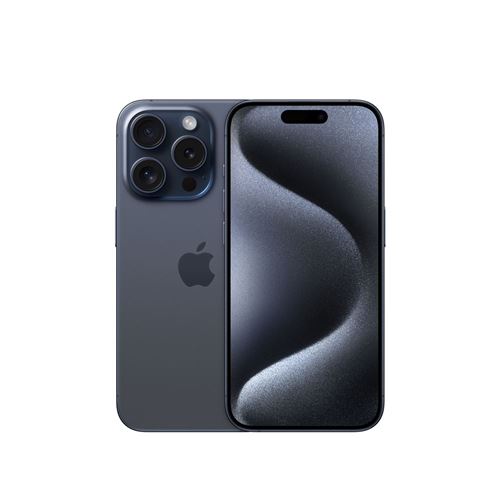 Apple iPhone 15 Pro 256 Go titane bleu Reconditionné avec Batterie Neuve