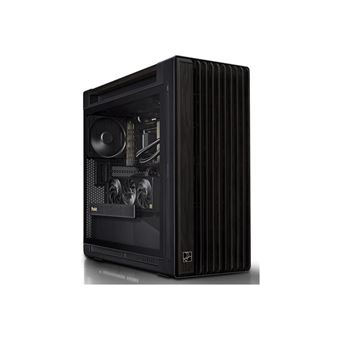ASUS ProArt PA602 - Wood Edition - mid tower - ATX étendu - panneau latéral fenêtré (verre trempé) - pas d'alimentation - noir - USB/Audio