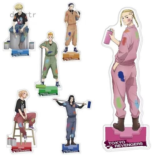 Set de 6 pièces Support de Figurine en acrylique Tokyo Revengers Multicolor 15cm 02