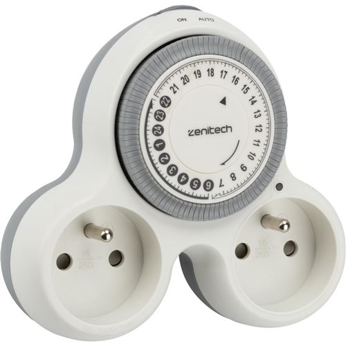 Non Communiqué Blanc Zenitech - Biplite Programmable Verticale 2X16a - Bolea