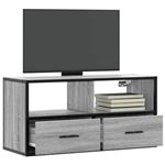 vidaXL Meuble TV sonoma gris 80x31x39,5 cm bois d'ingénierie et métal848922