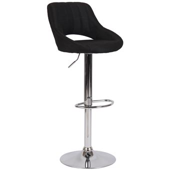 Tabouret De Bar Dartford Avec Dossier - Rembourré Velours Bleu, Structure Métal - Hauteur D'Assise 78 Cm