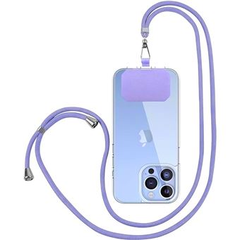 Lanière pour Téléphone Portable, Lanière Détachable Légère Réglable 160cm Installation Facile - Violet - BOOLING - 1