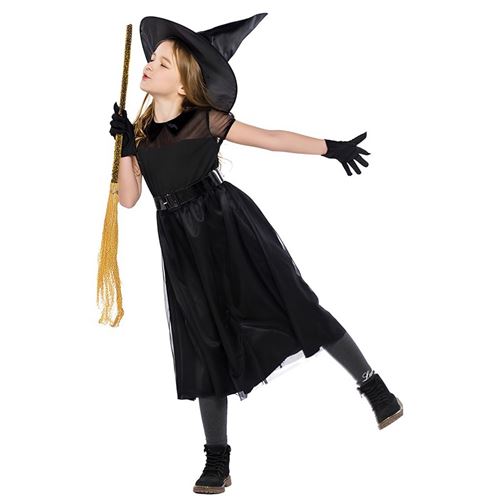 déguisement sorcière noir fille - 10/12 ans - noir - ptitclown 23086