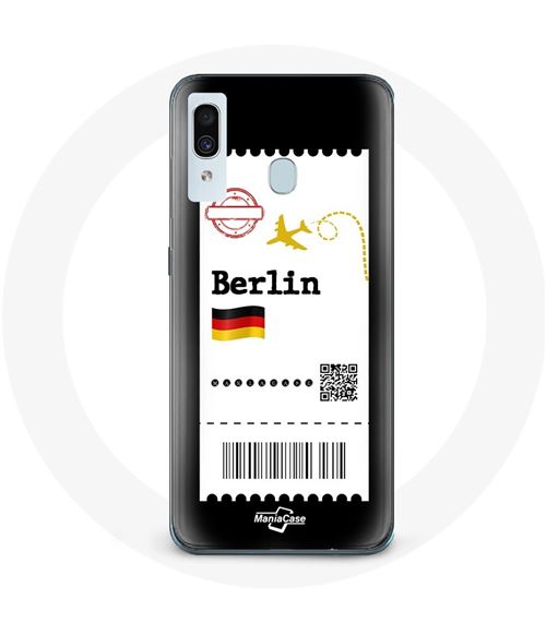 Coque pour Samsung Galaxy A20 Billet d'avion Berlin Maniacase