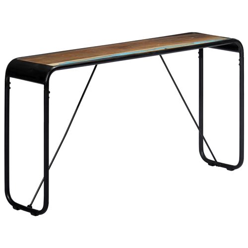 vidaXL Table console 140x35x76 cm Bois de récupération massif