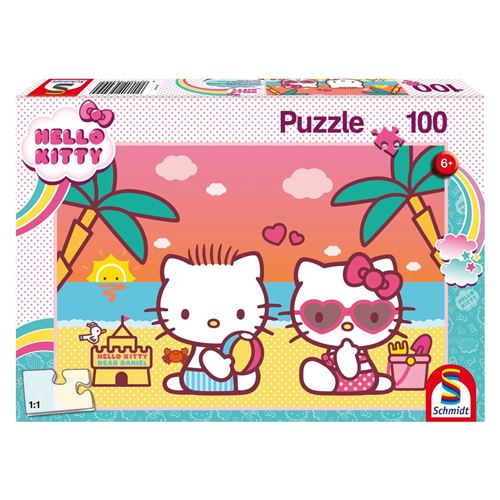 Puzzle 100 pièces - Beach Fun With Kitty