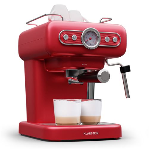 Klarstein Machine à expresso porte-filtre avec mousseur à lait 1,2