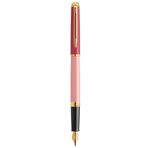 Stylo plume Waterman Hémisphère, laque rose, finition dorée, plume moyenne plaqué or, coffret cadeau