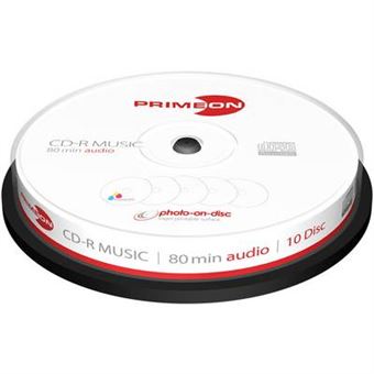 Primeon 2761111 CD-R Audio vierge 10 pc(s) tour imprimable - CD vierge -  Achat & prix