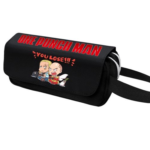Trousse à crayon One Punch Man pour Garçon et Filles (PC5488) 20x10x5 cm Noir
