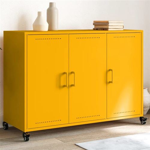 Non Communiqué Jaune Vidaxl Buffet, Armoire Avec Porte, Placard Avec Rangement, Organisateur De Salle De Séjour Salon Maison Intérieur, 846683