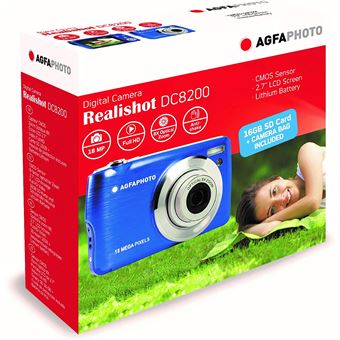 Appareil Photo Numérique Compact Agfa Photo Realishot DC8200BL Bleu Housse + Carte SD 16Go incluses