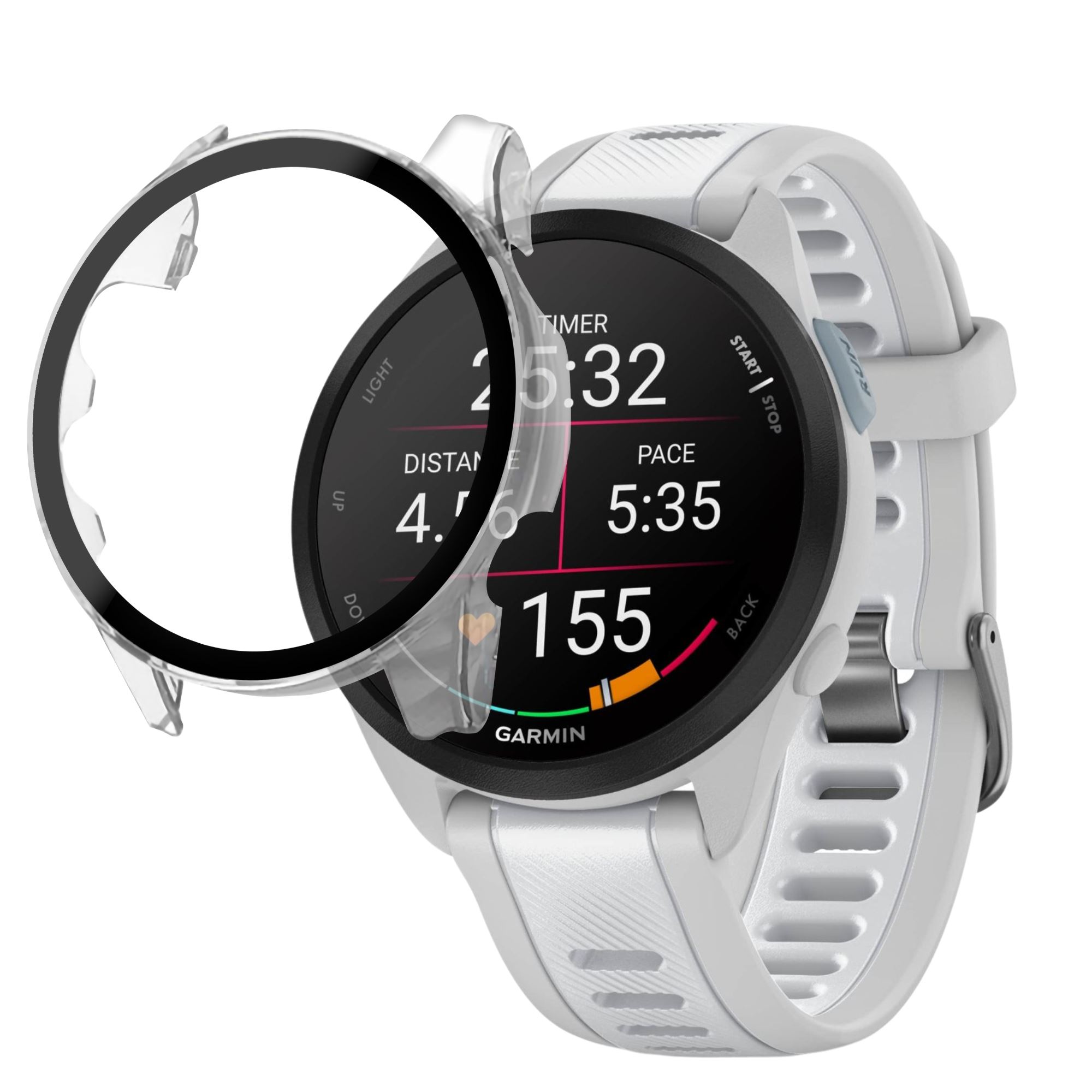 Schutzhülle Für Garmin Forerunner 165/165 Music – Transparent, Ultraleicht, Kratzfest