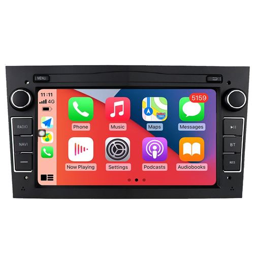 Autoradio Multimédia RoverOne CarPlay Android GPS pour Opel Astra Zafira Vectra Combo Antara Vivaro Meriva Corsa / Noir