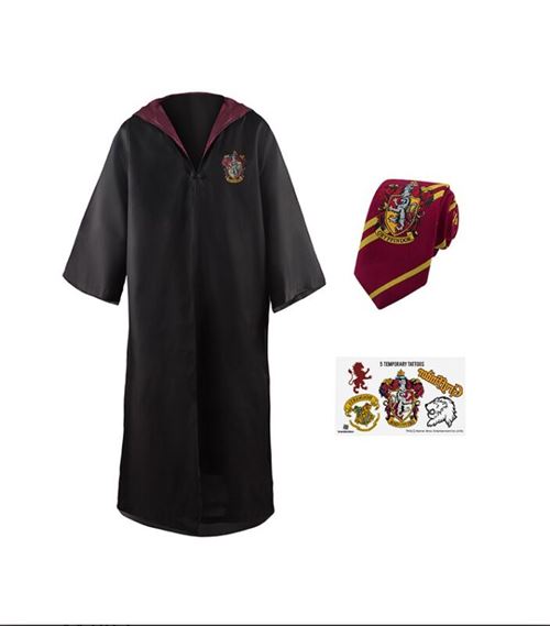 Déguisement Harry Potter - Pack Robe Gryffindor + baguette et