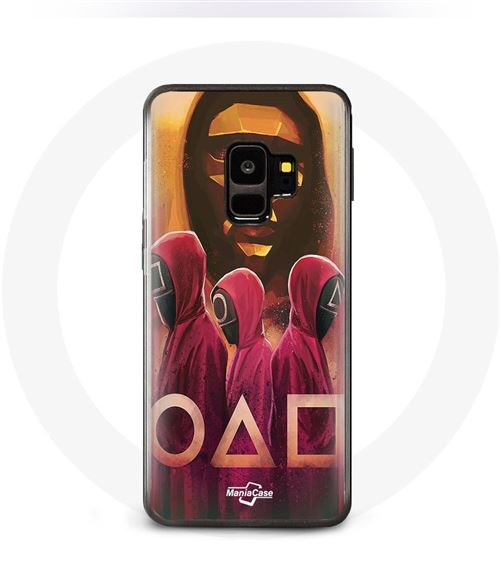 Coque pour Samsung S9 plus Squid Game Masques Triangle carré et Cercle dessin Maniacase