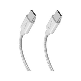 SBS Câble USB tressé USB C 3.2 (10Gb/s) , 1m50 blanc