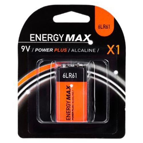 Energy Max - Pile 6LR61 Alcaline 4cm Orange