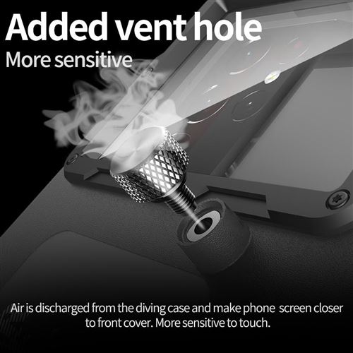 Étui Pour Samsung S24 Ultra/S23 Ultra/iPhone15 Compatibilité Large Photographie Universelle D étui De Plongée Coque Submersible GANGXUN Noir