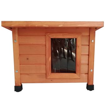 LEXLIFE Maison d'extérieur pour chats 57x45x43 cm Bois Marron Brun - 1