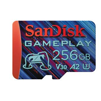 SanDisk Carte Mémoire micro sdxc A2 256Go V30 U3 GamePlay microSDXC Pour Mobile Console Gaming jeux jusqu'à 190MB/s - 1