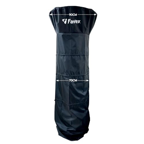 Housse de parasol chauffant Universelle - FAVEX - 70-90 cm - Imperméable - Protection UV - Noir