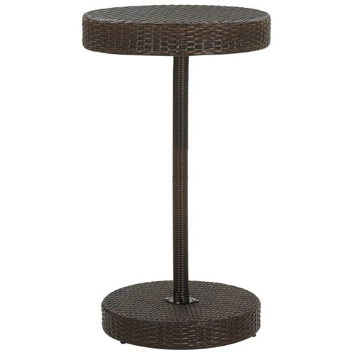 Table de jardin Marron 60,5x106 cm R&eacute;sine tress&eacute;e Vidaxl Marron