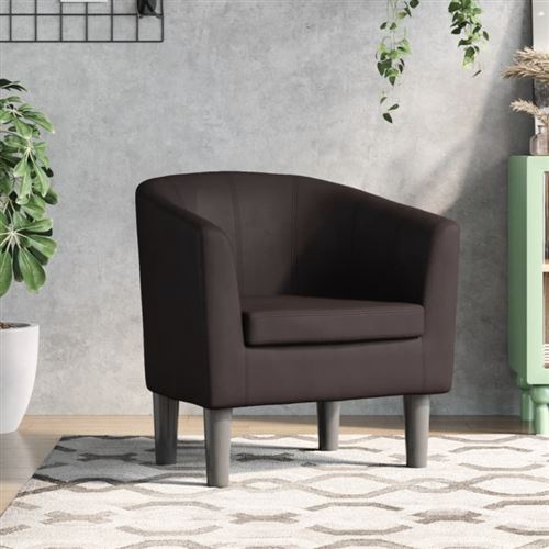 Fauteuil marron similicuir