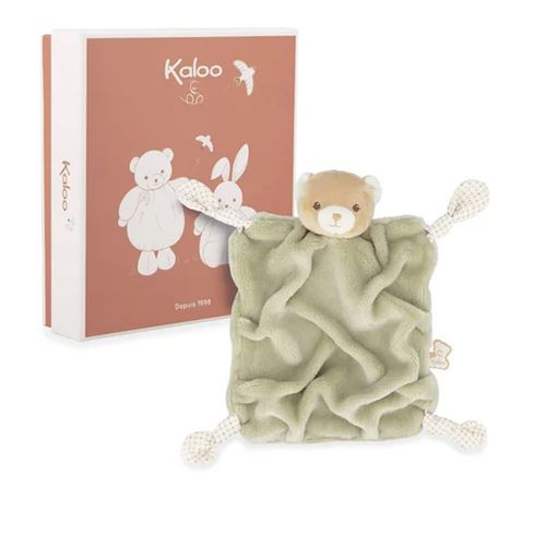 Non Communiqué Beige Kaloo - Doudou Chiffon Ours Vert