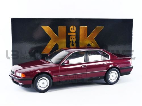 Voiture Miniature de Collection KK SCALE MODELS 1-18 - BMW 740i (E38) - 1994 - Dark Red Metallic - 180364R