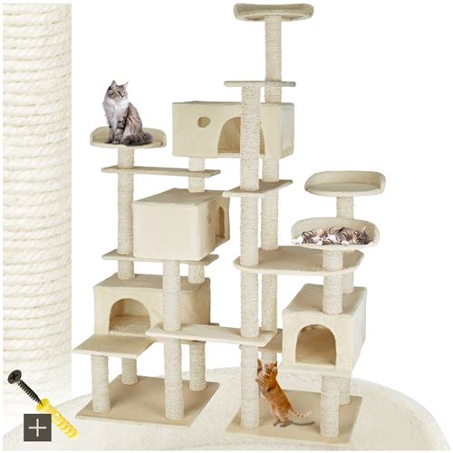 Comparer les prix de TecTake Arbre à Chat Entissar 214 cm - beige
