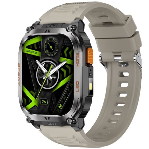 Montre connect&eacute;e QX18 - GPS - Tra&ccedil;age d'activit&eacute; - Bluetooth - Argent&eacute;