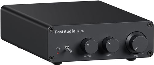 Fosi Audio Tb10D 600W Tpa3255 Mini Amplificateur Hi-Fi Stéréo Classe D Pour Enceintes Passives Avec Réglage Des Aigus Et Graves